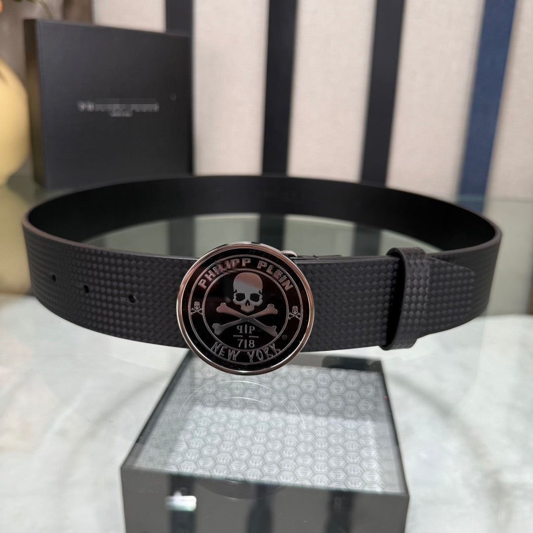 PP Leather Skull Belt#10