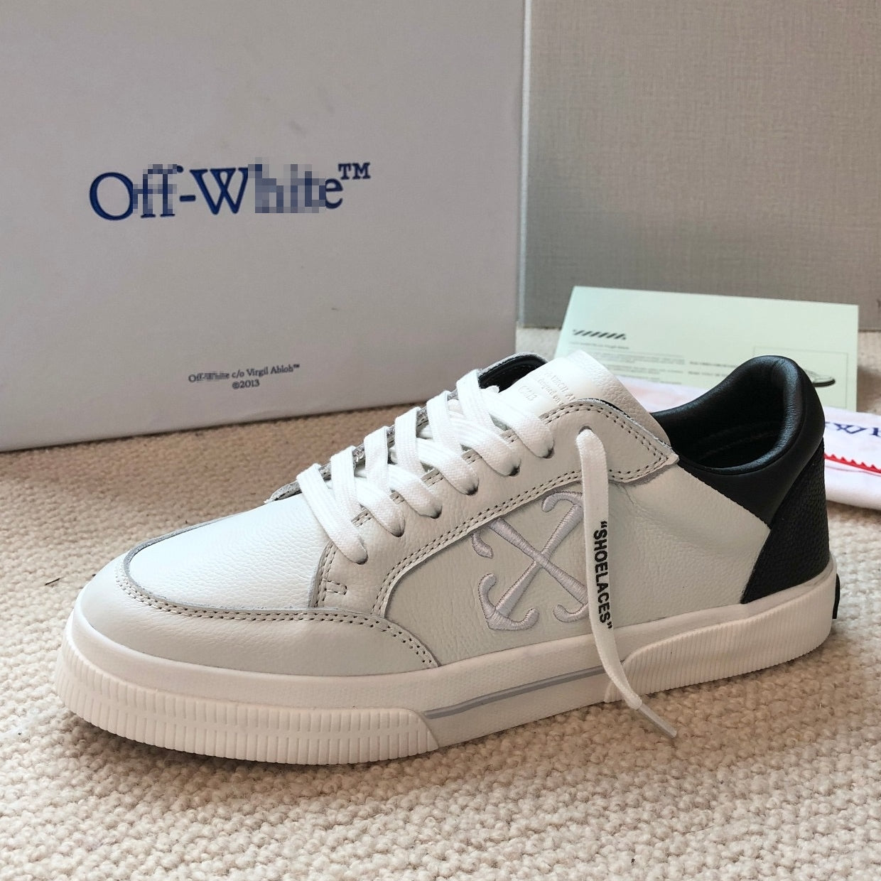 OFF-Whlte Genuine Leather Sneakers#65