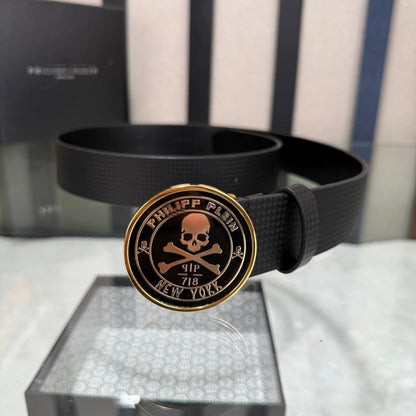 PP Leather Skull Belt#10