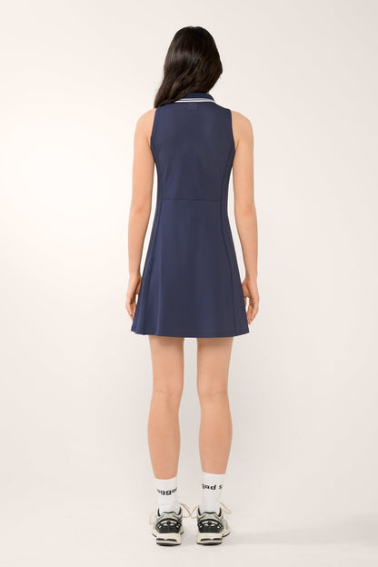 CHELSEA COLLARED DRESS NAVY
