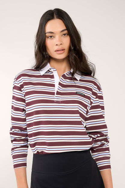 CHELSEA OVERSIZED LONG SLEEVE PIQUE POLO