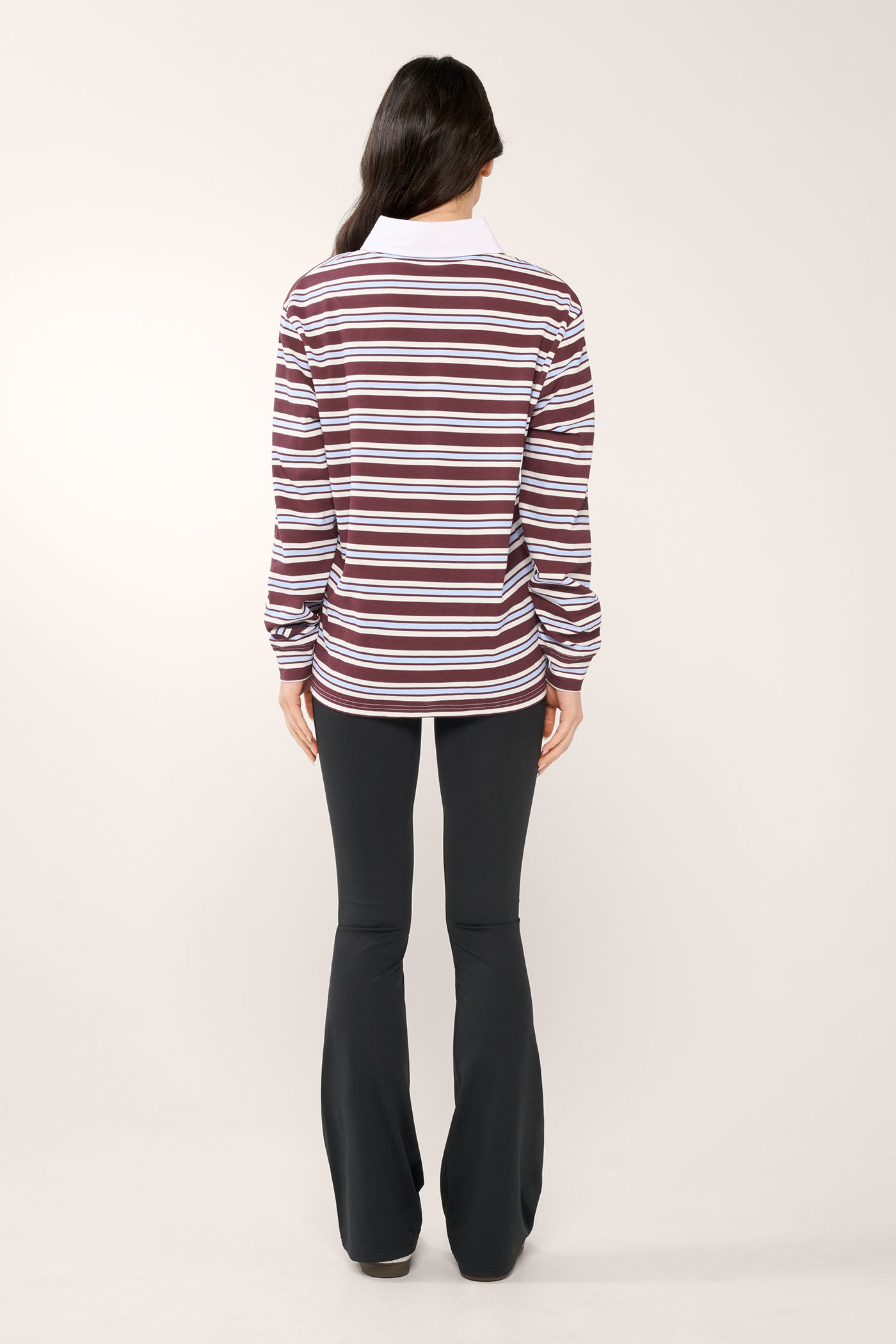 CHELSEA OVERSIZED LONG SLEEVE PIQUE POLO