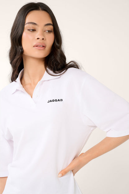 CHELSEA PIQUE POLO TEE WHITE