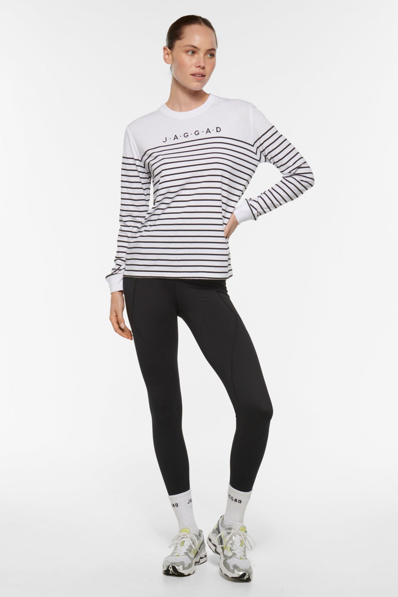 LAGUNA LONG SLEEVE TEE WHITE & BLACK