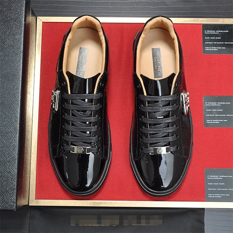 PP Men's Lettering leather sneakers