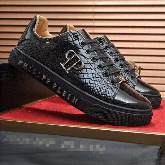 PP Men's Lettering leather sneakers