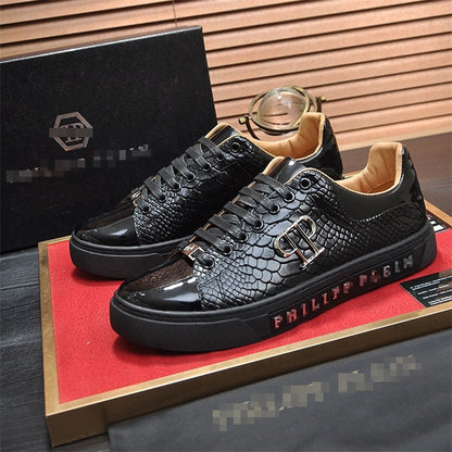 PP Men's Lettering leather sneakers