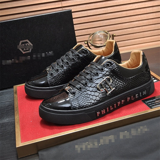 PP Men's Lettering leather sneakers