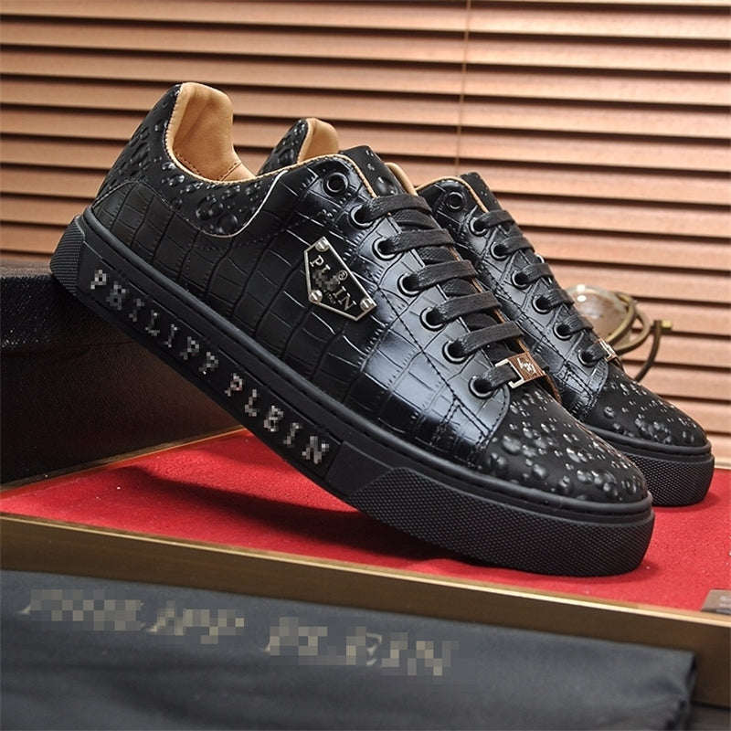 PP Men's Lettering leather sneakers