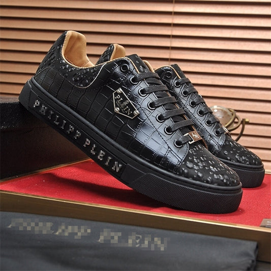 PP Men's Lettering leather sneakers
