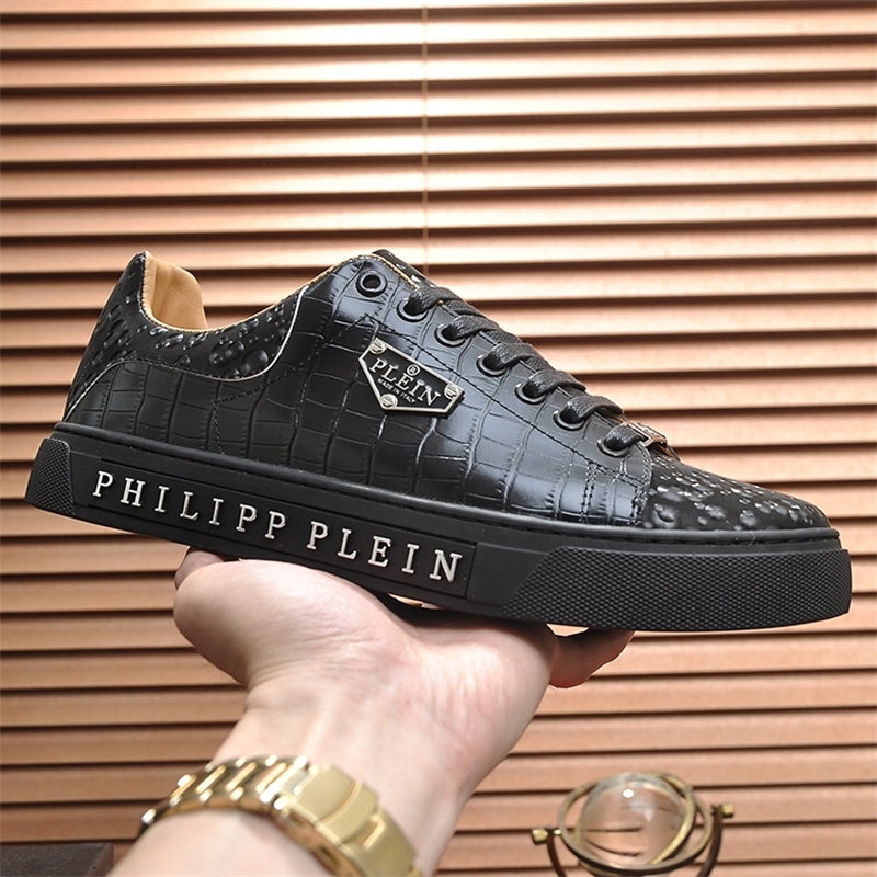 PP Men's Lettering leather sneakers