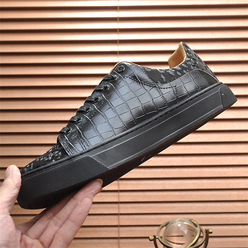 PP Men's Lettering leather sneakers