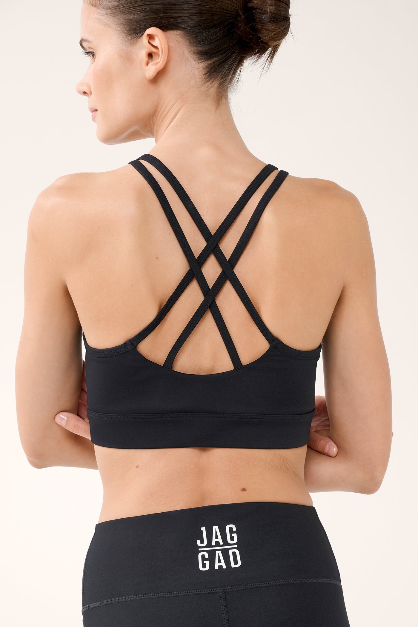 Essential Strappy Crop Bra Black