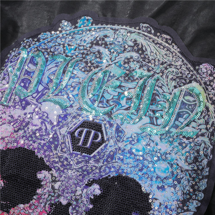PP New Skull Diamond Leather Jacket#16