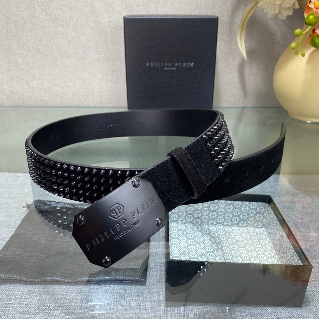 PP Leather Logo Belt#9