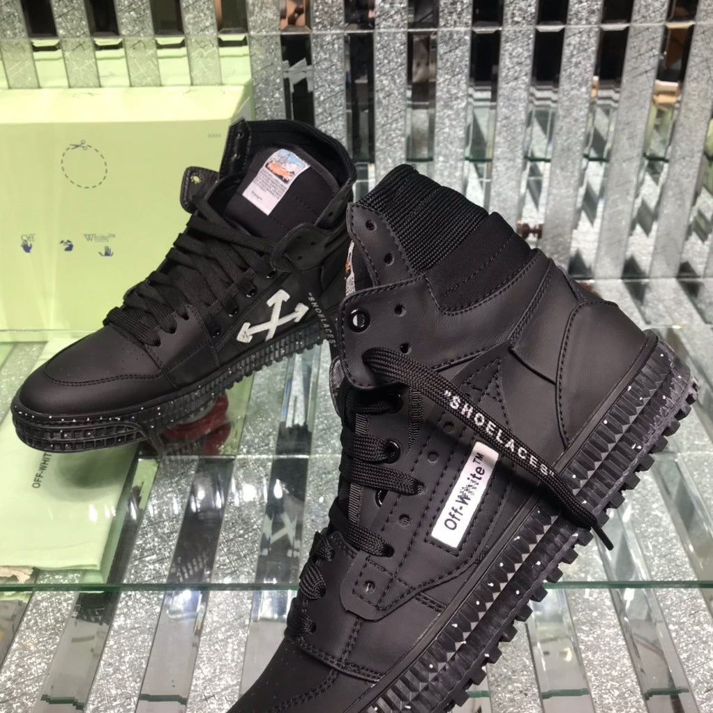 OFF-Whlte Arrow Logo Leather Sneakers #34