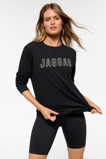 CLASSIC KEYLINE LONG SLEEVE TEE BLACK