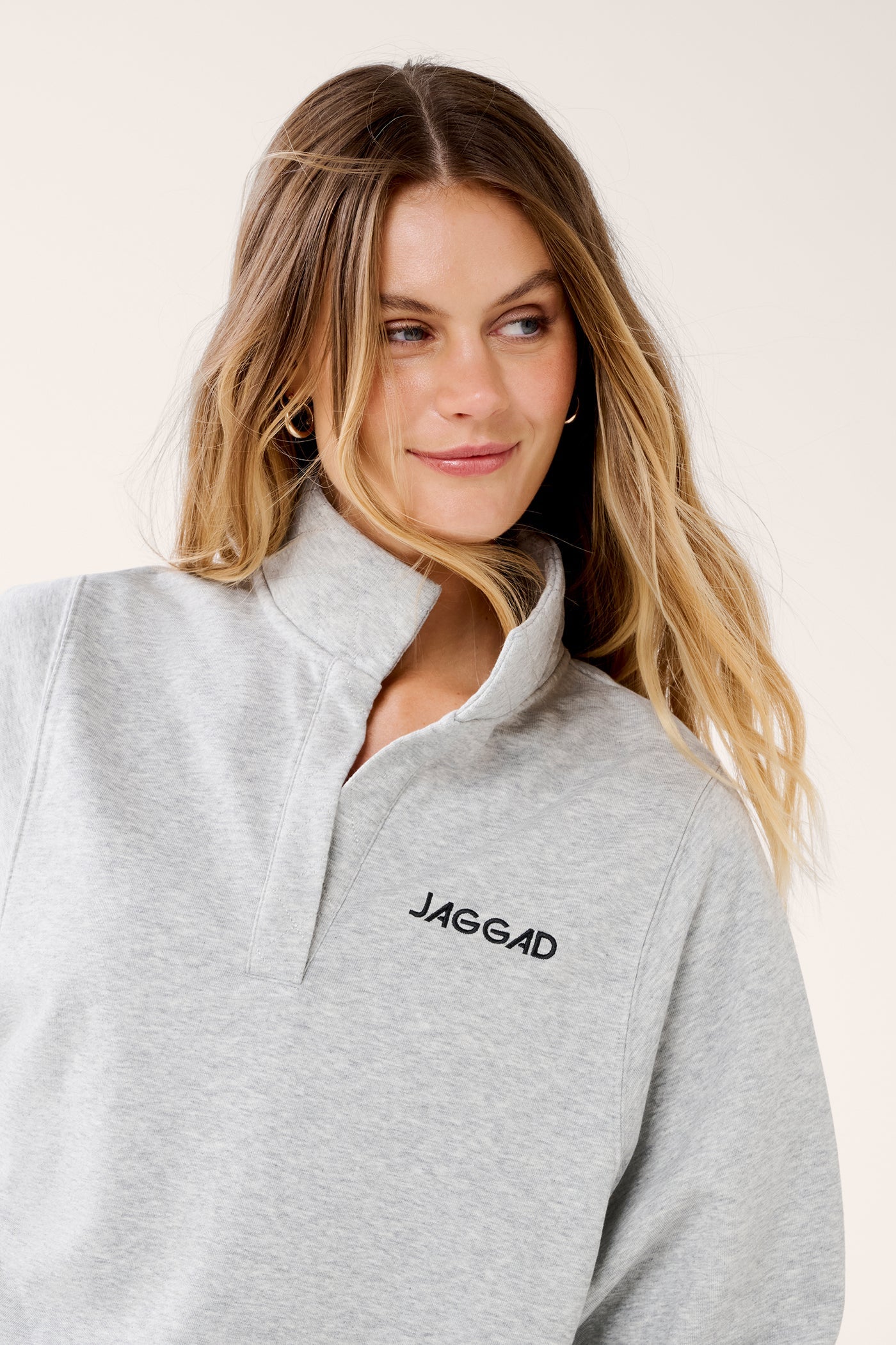 CENTURY COLLARED SWEATER GREY MARLE