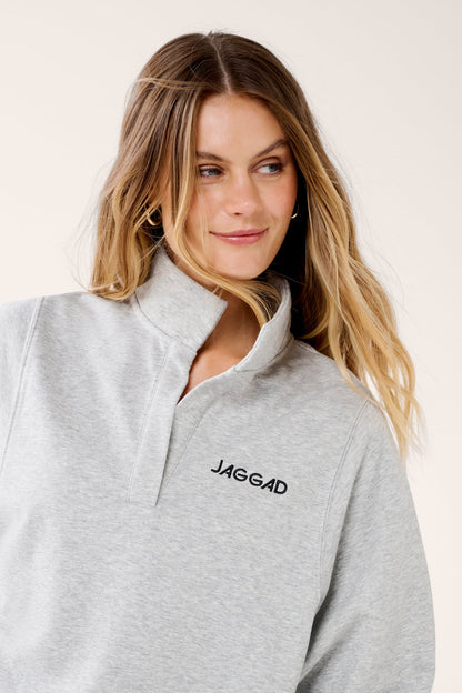 CENTURY COLLARED SWEATER GREY MARLE