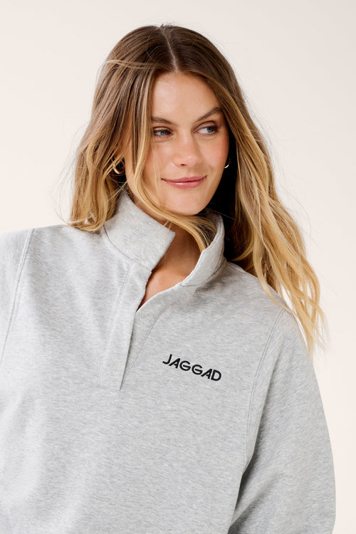 CENTURY COLLARED SWEATER GREY MARLE