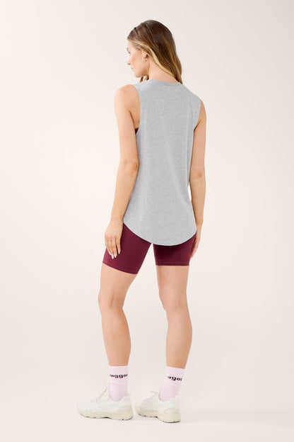 CLASSIC KEYLINE COTTON TANK GREY MARLE