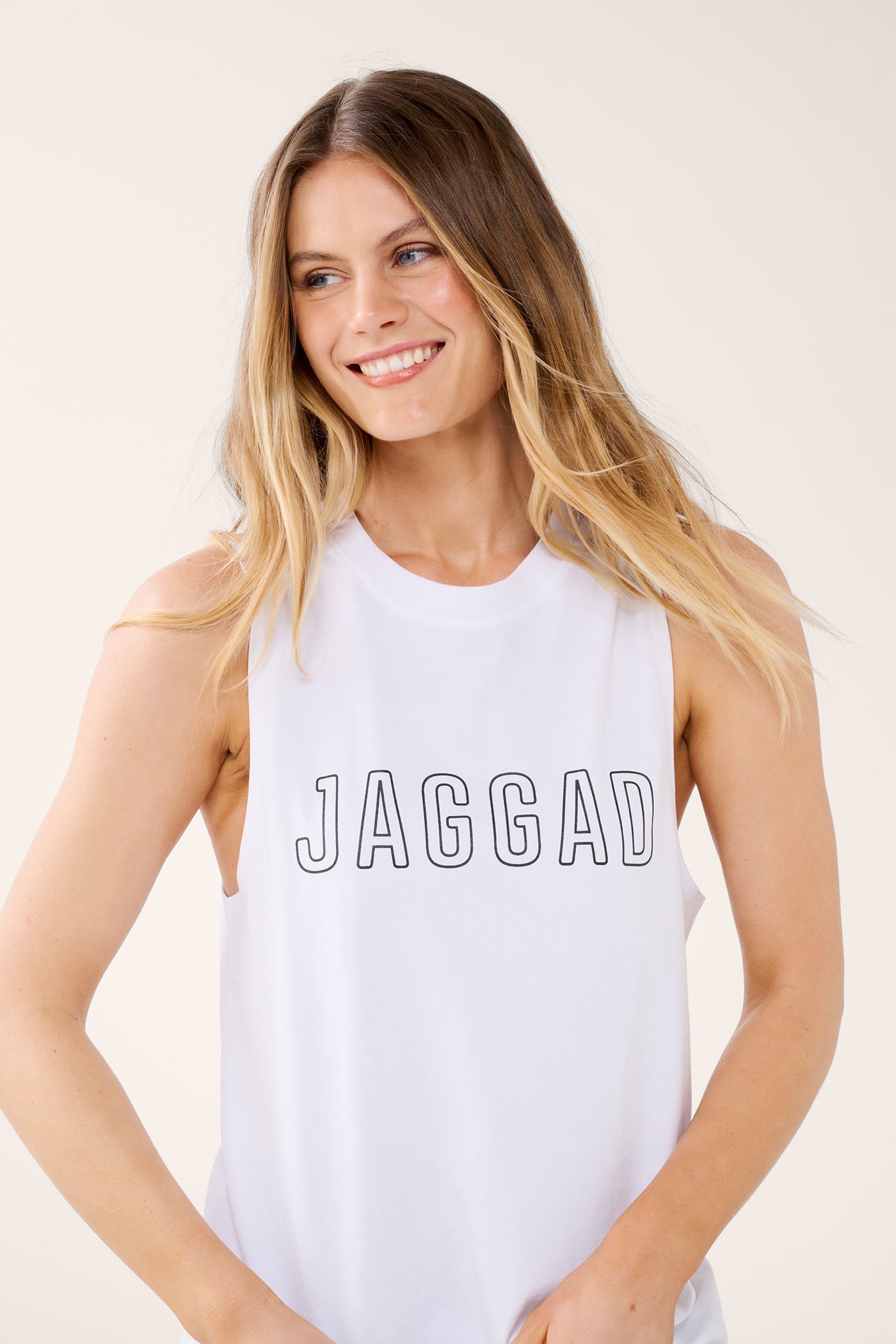 CLASSIC KEYLINE COTTON TANK WHITE