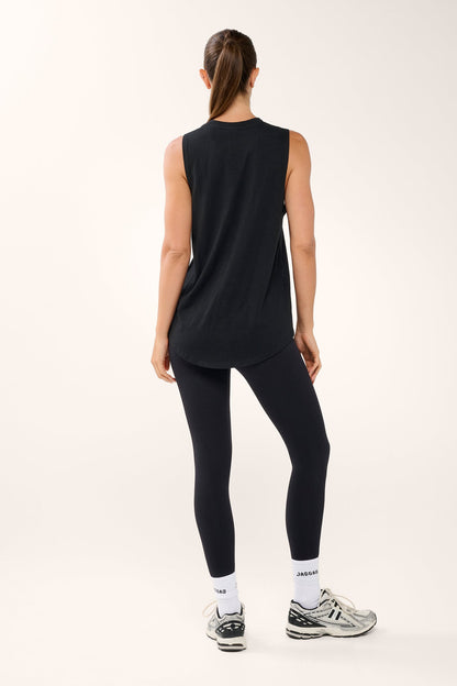 FUSION BLOCK COTTON TANK BLACK