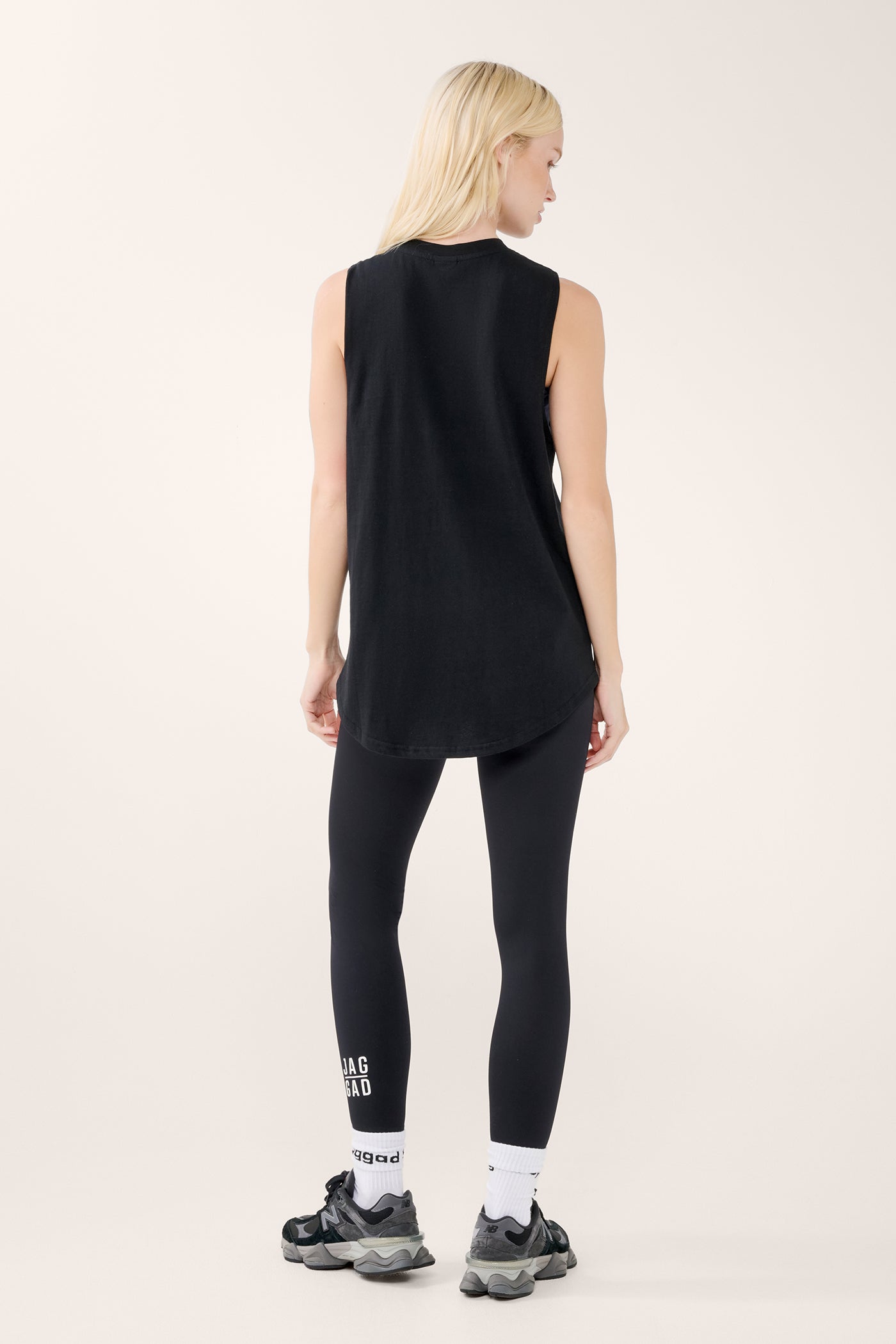 FUSION BLOCK COTTON TANK BLACK