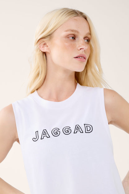 ELEMENT TWIST-BACK COTTON TANK WHTBLK