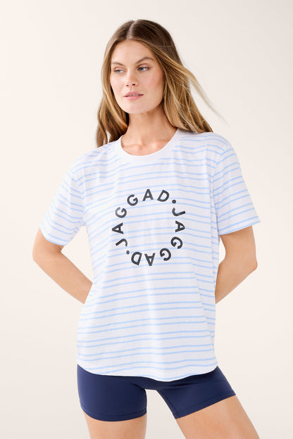 CLASSIC CIRCLE TEE BLUEBELL STRIPE