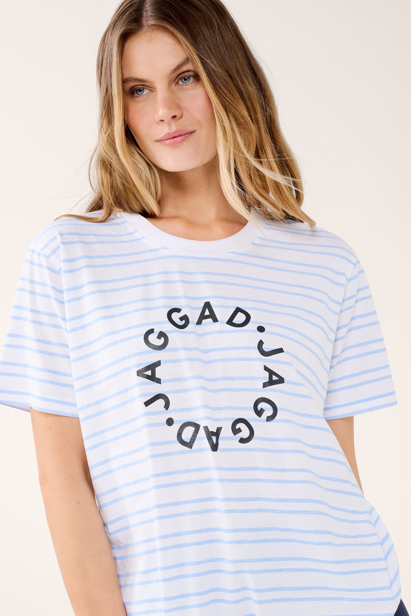CLASSIC CIRCLE TEE BLUEBELL STRIPE