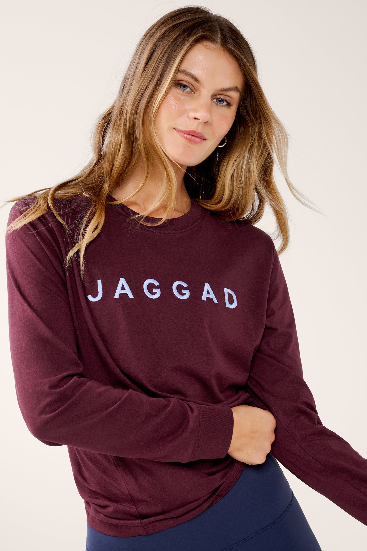 BLOCK CLASSIC LONG SLEEVE TEE CHERRY