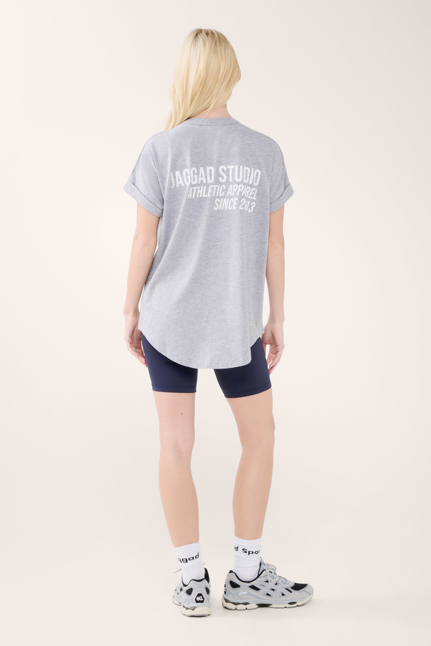 SPRINGS CUFFED SLEEVE TEE GREY MARLE