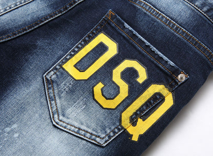 D2 Men's casual denim shorts#5