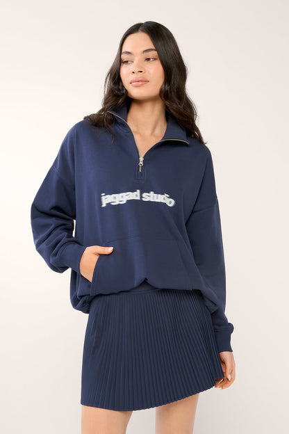 CHELSEA PLEATED SKIRT NAVY