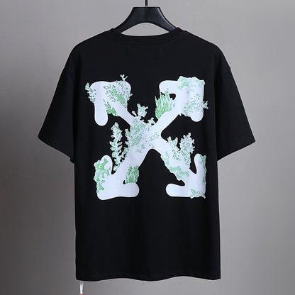 OFF-Whlte Arrow logo print T-shirt#81