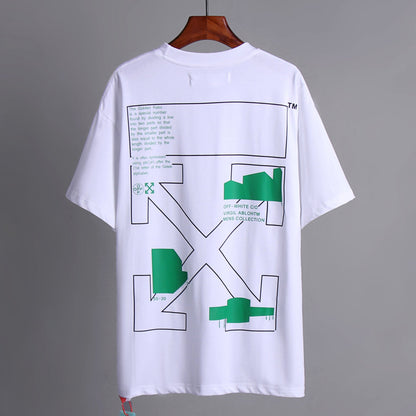 OFF-Whlte Arrow logo print T-shirt#73