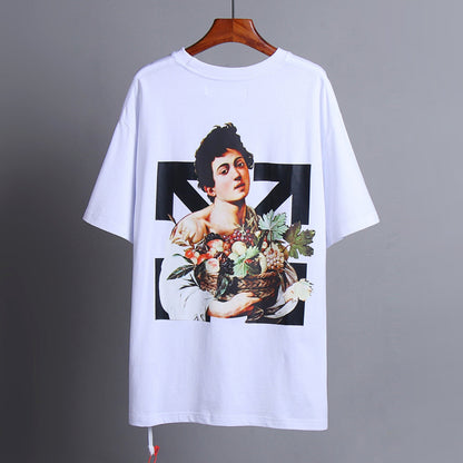 OFF-Whlte Arrow logo print T-shirt#84