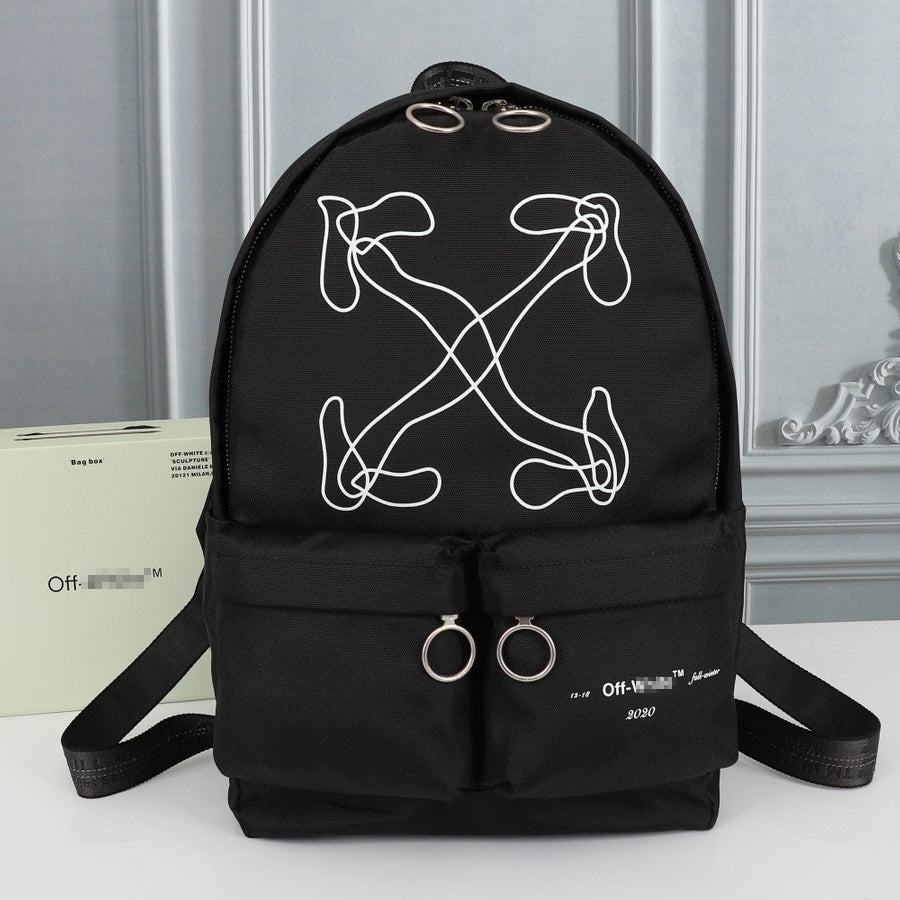 OW Arrow Graffiti Canvas Backpack#1