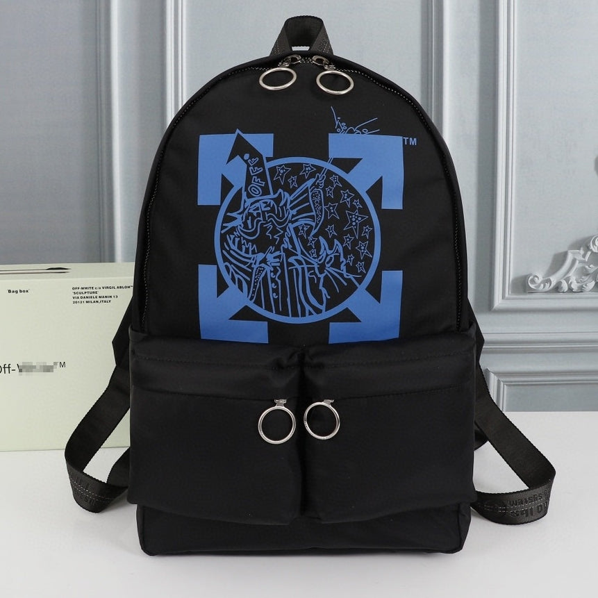 OW Arrow Graffiti Canvas Backpack#1