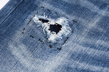SOLA-DSQ2 New Man Casual Trousers Hole Jeans