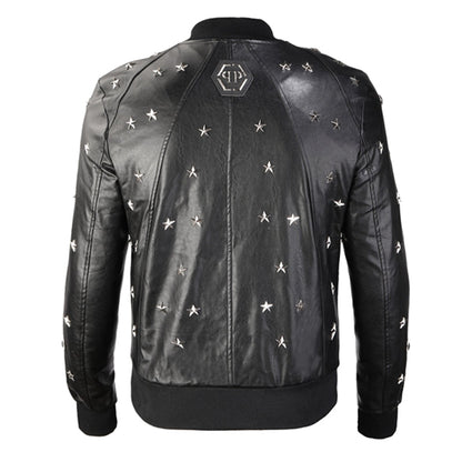 PP Star Studded Leather Jacket#17