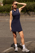 CHELSEA COLLARED DRESS NAVY