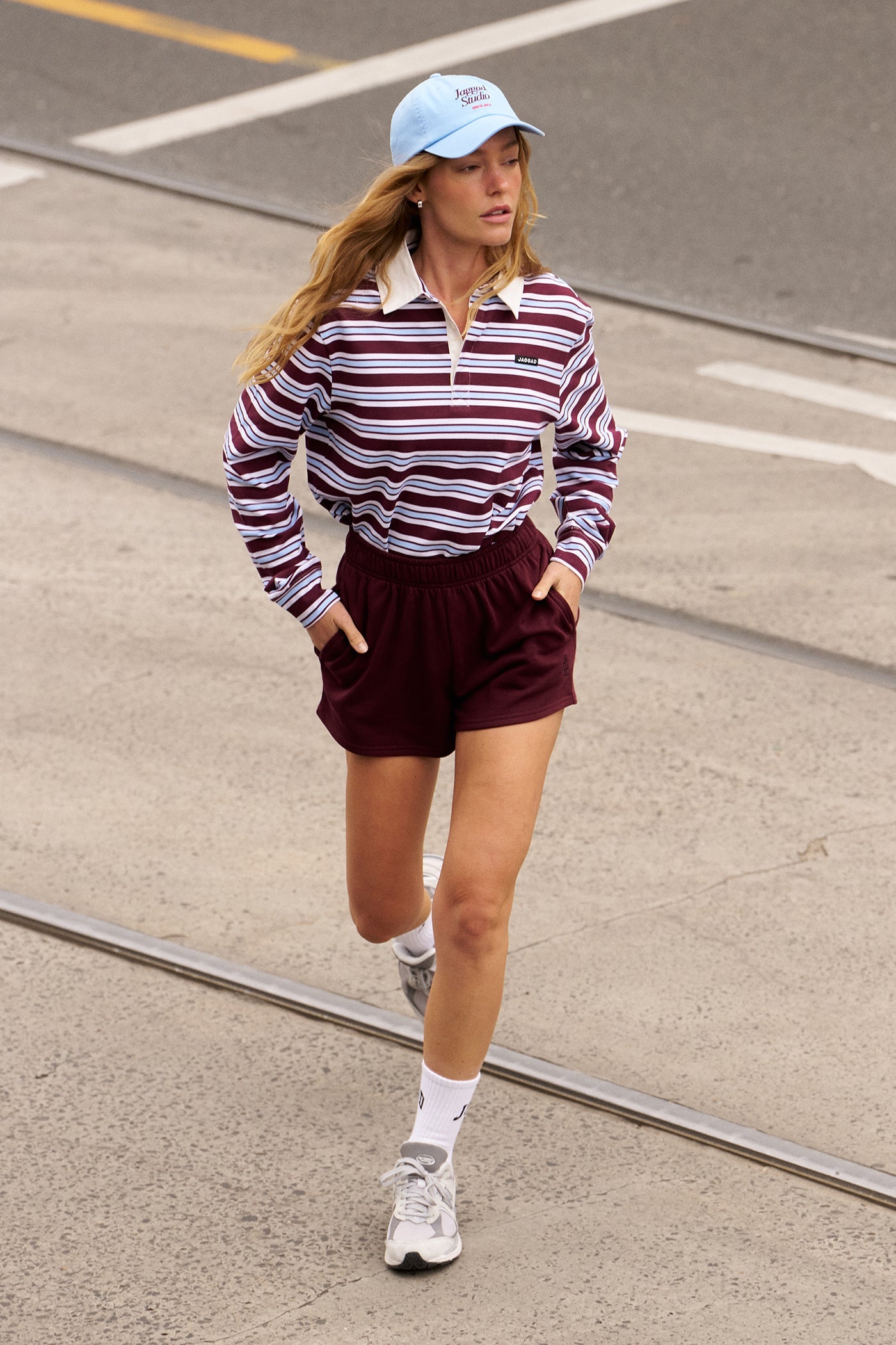 CHELSEA OVERSIZED LONG SLEEVE PIQUE POLO