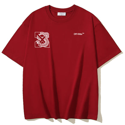 OFF-Whlte Snake pattern arrow logo T-shirt