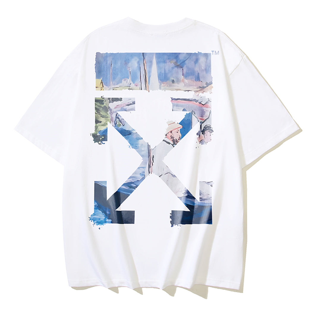OFF-Whlte Arrow logo print T-shirt